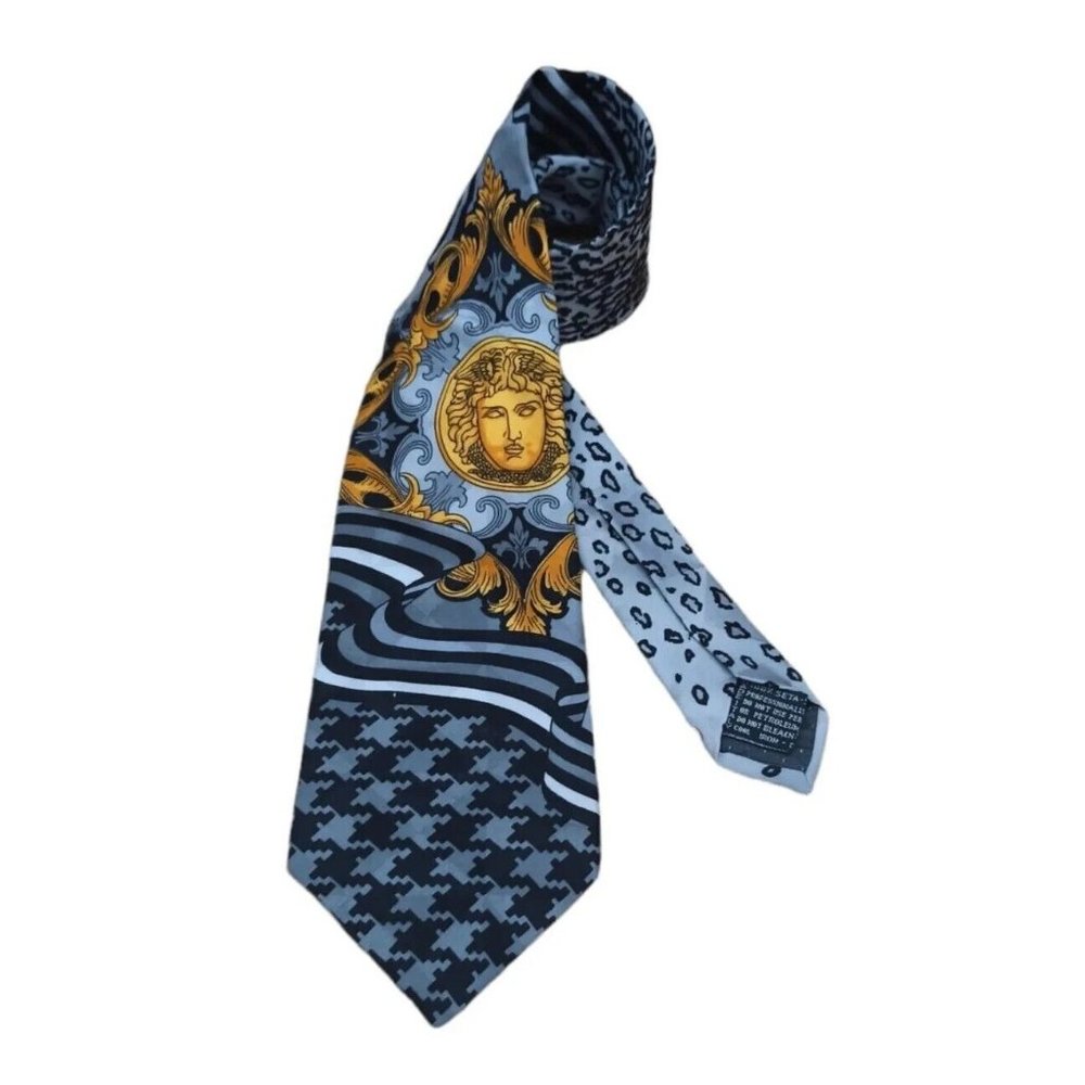 Gianni Versace Gray Multi Patterned With Medusa S… - image 7
